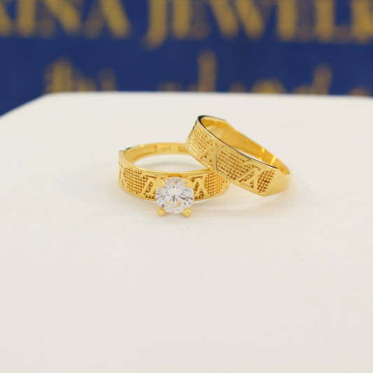 21K Gold Fancy Bridal Ring (size 7)