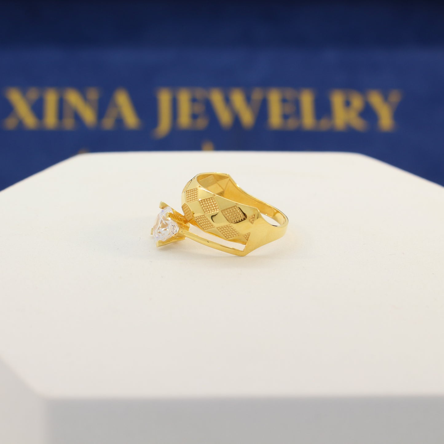 21K Gold Bridal Ring (size 8.5)