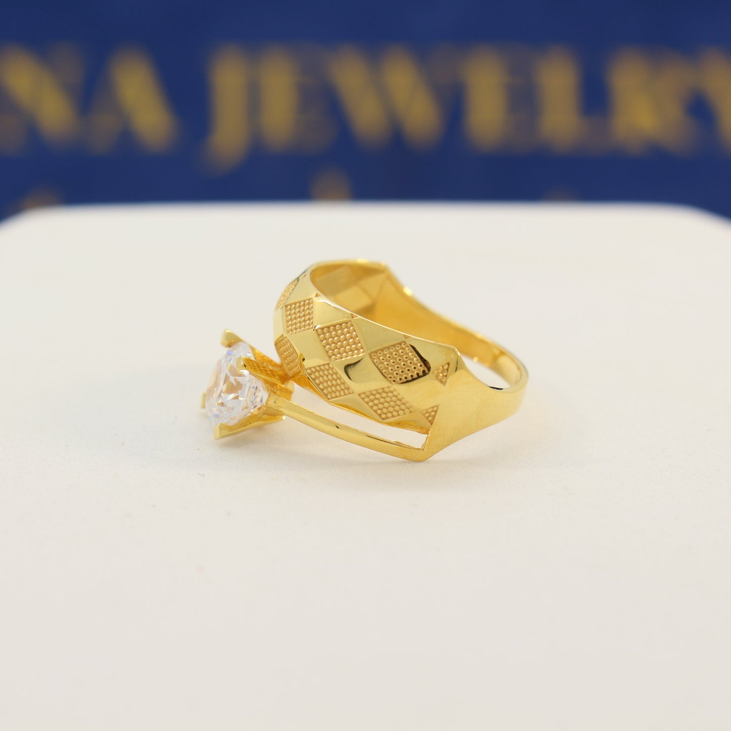 21K Gold Bridal Ring (size 8.5)