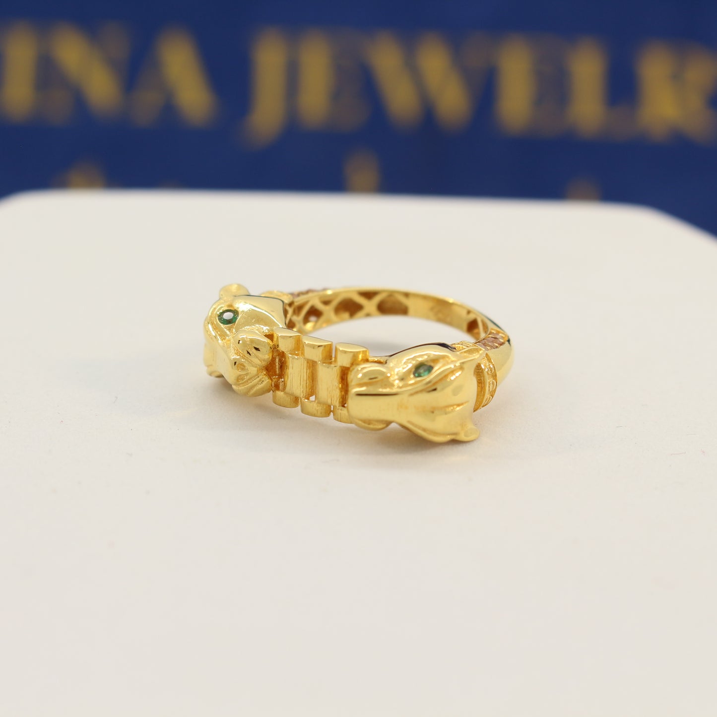 21K Gold Leopard Ring (size 7)