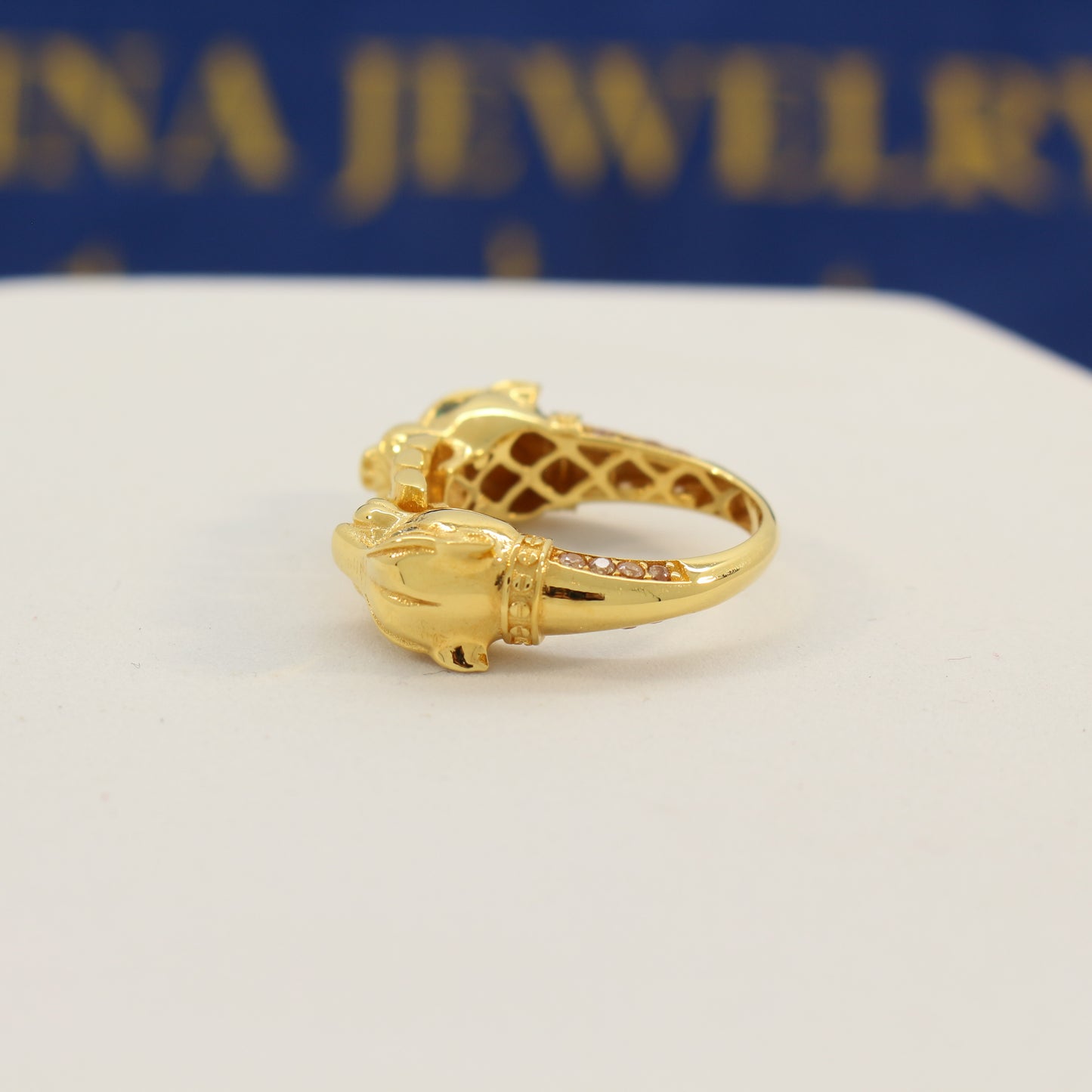 21K Gold Leopard Ring (size 7)