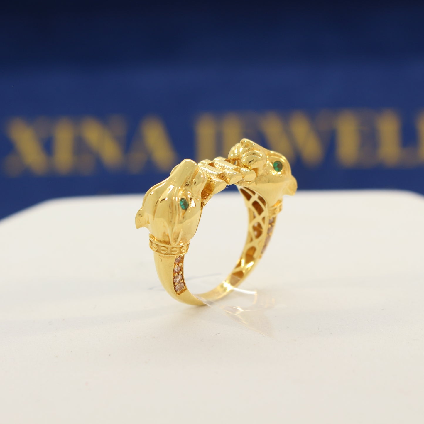 21K Gold Leopard Ring (size 7)