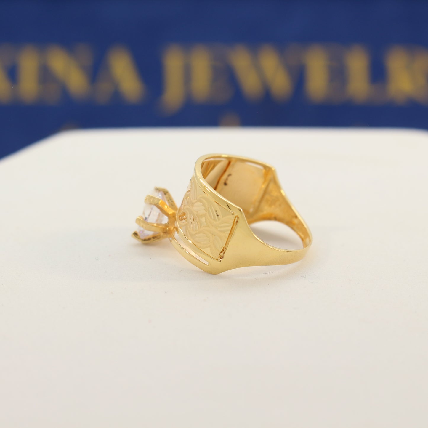 21K Gold Bridal Ring (size 8.5)