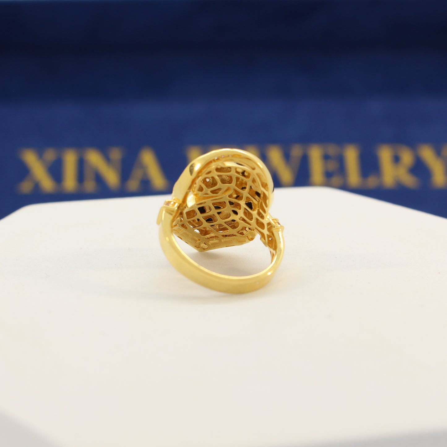 21K Gold Leopard Ring (size 9)