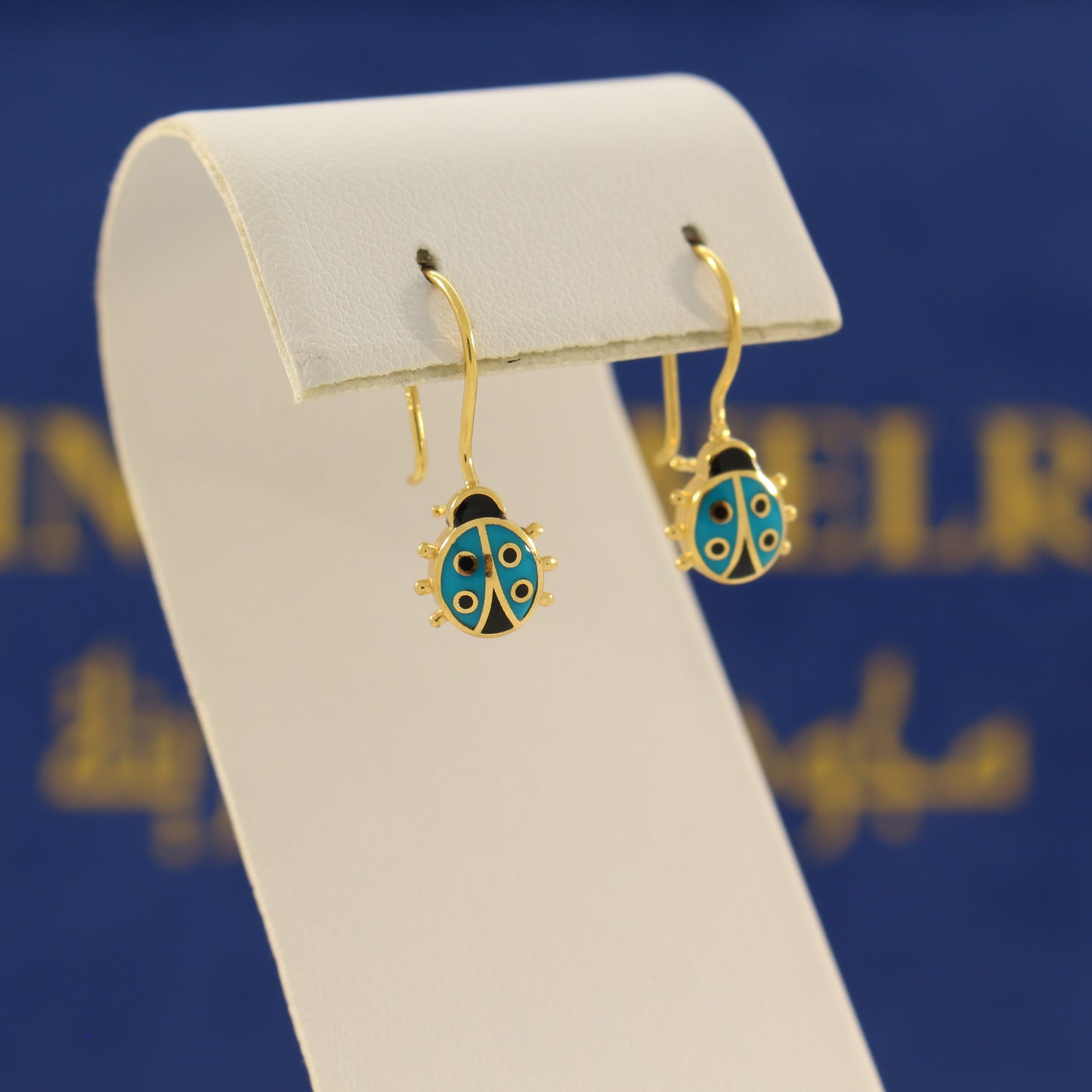 21K Gold Lady Bug Earrings