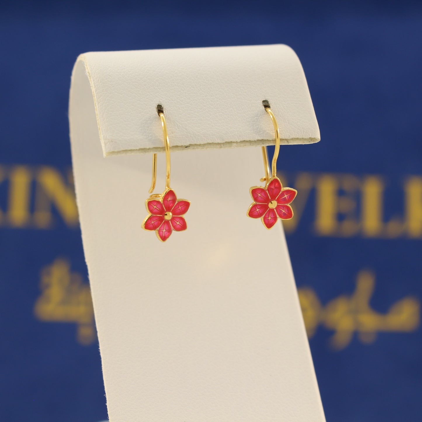 21K Gold Flower Earrings