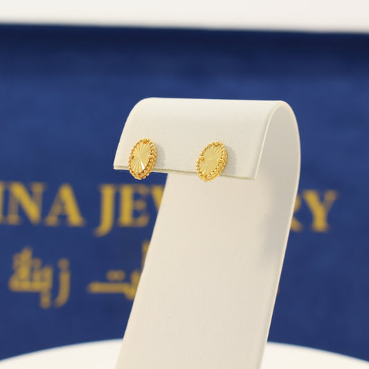 21K Gold Stud Earrings