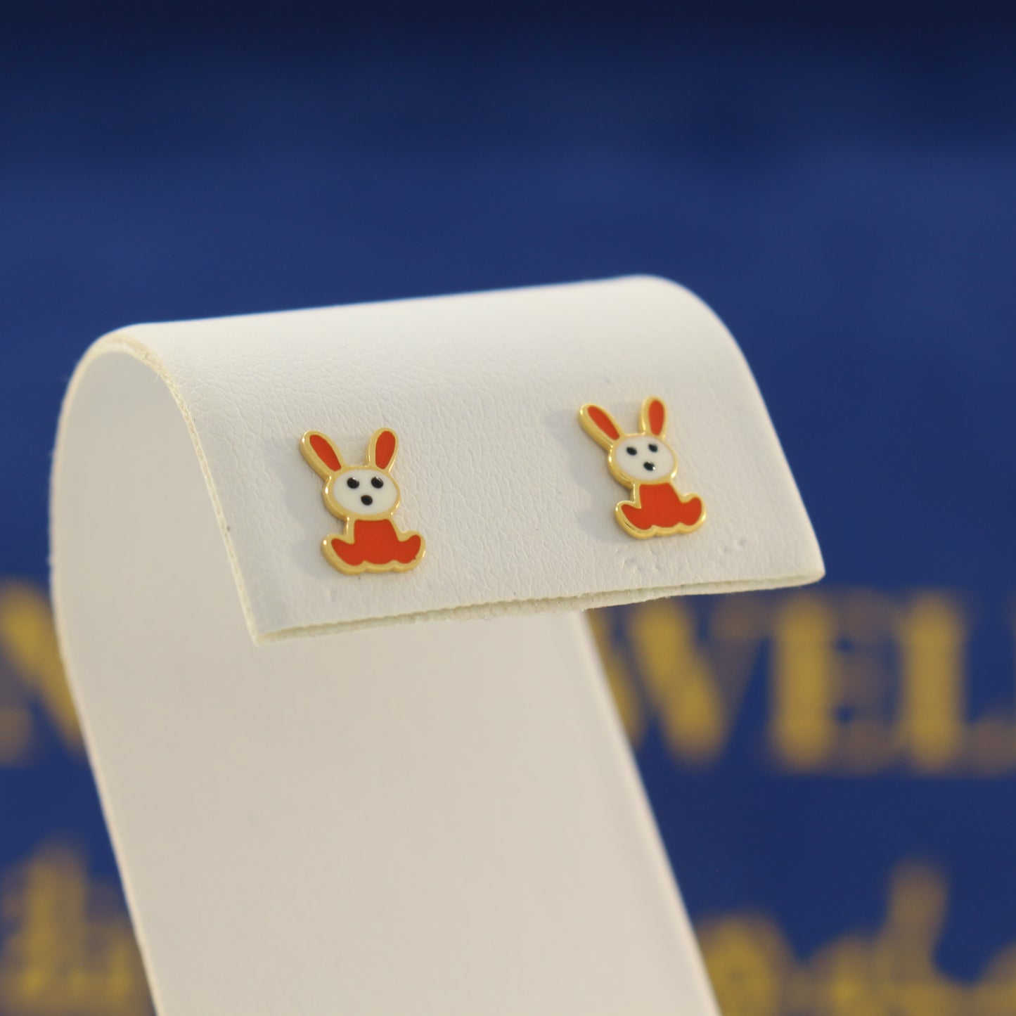 21K Gold Bunny Earrings