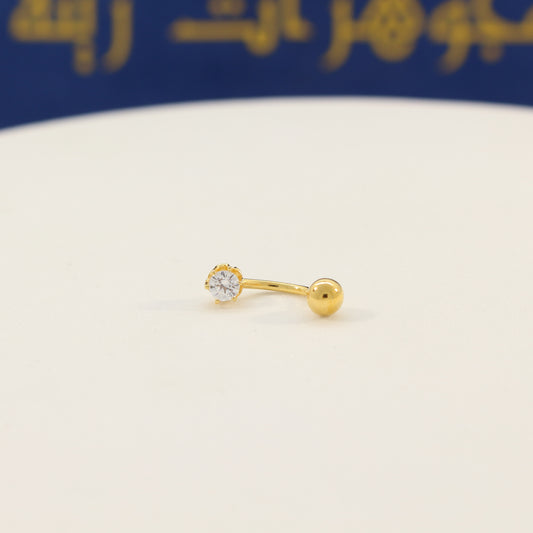 21K Gold Belly Button Ring