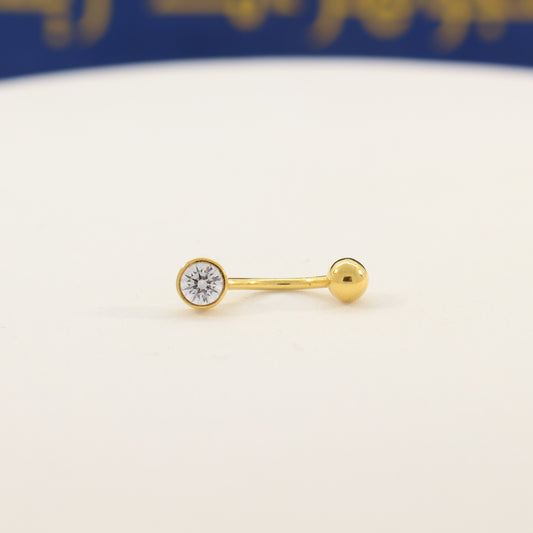 21K Gold Belly Button Ring