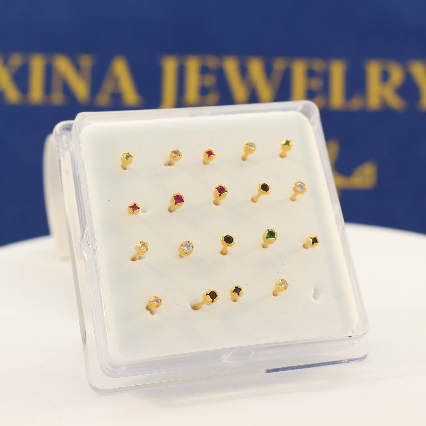 21K Gold Nose Studs