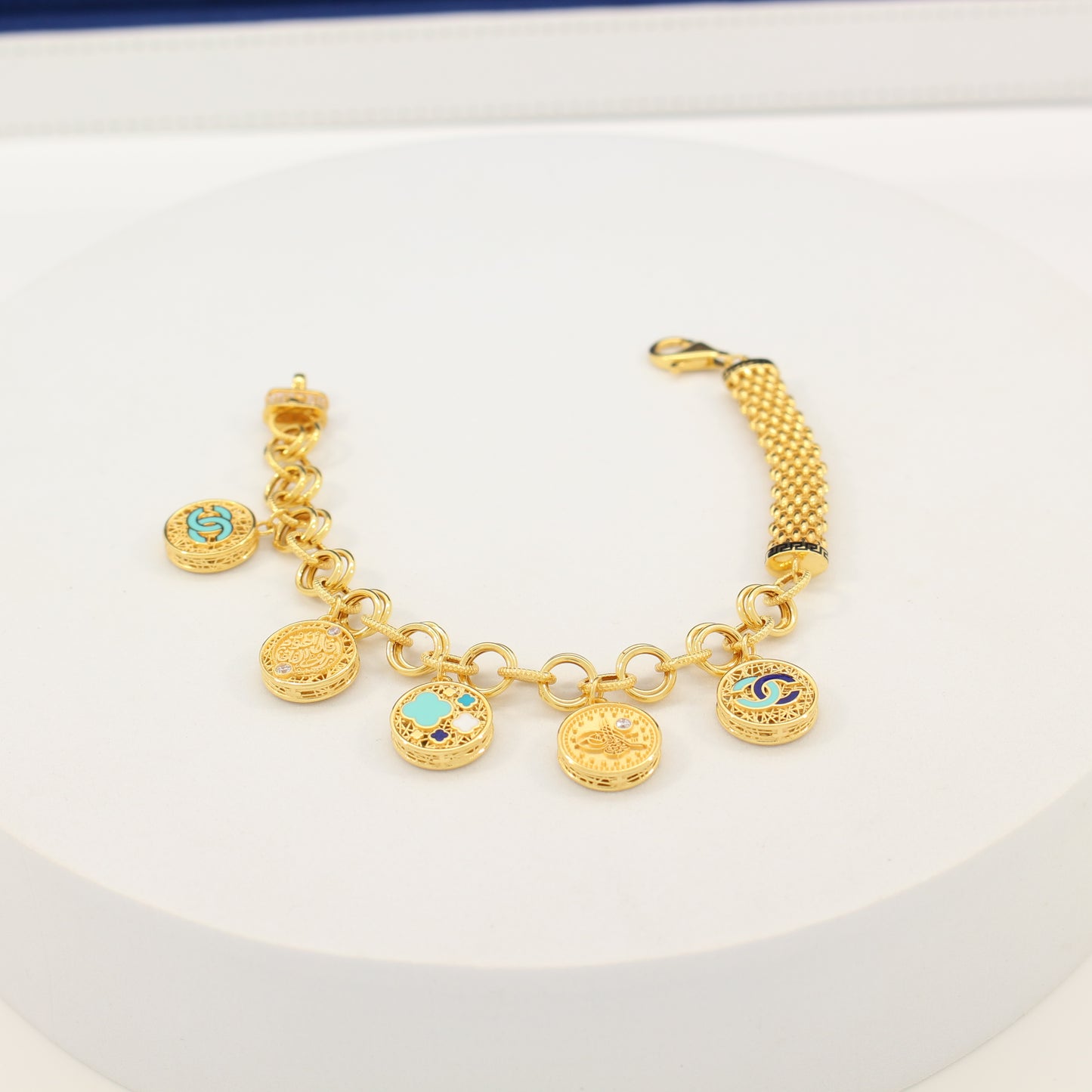 21K Gold Charms Bracelet