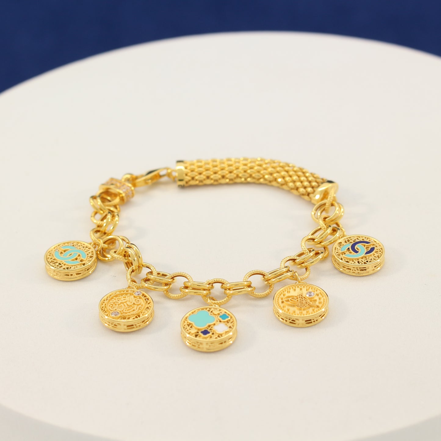 21K Gold Charms Bracelet