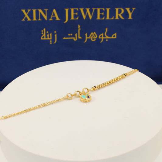 21K Gold Charms Bracelet