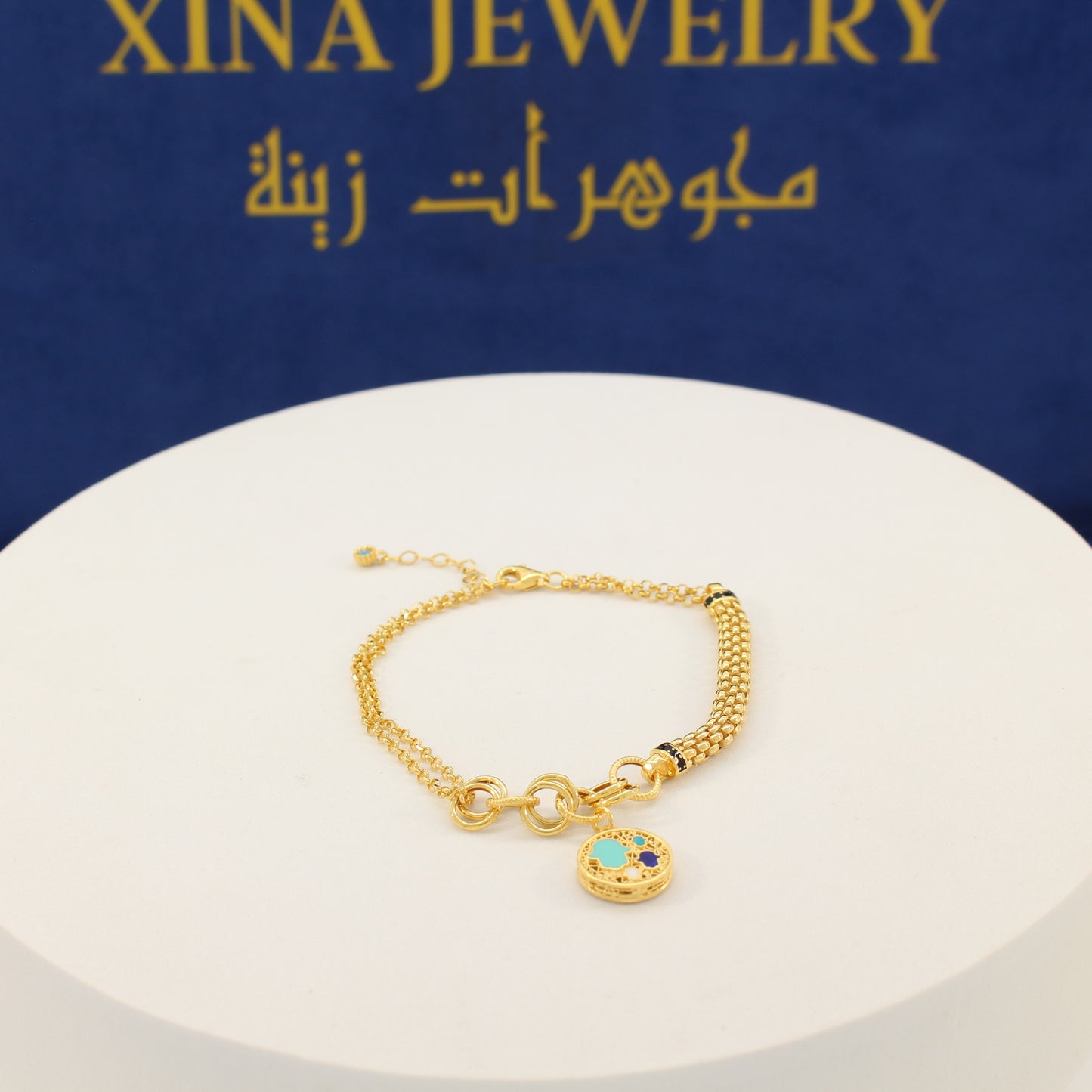 21K Gold Charms Bracelet