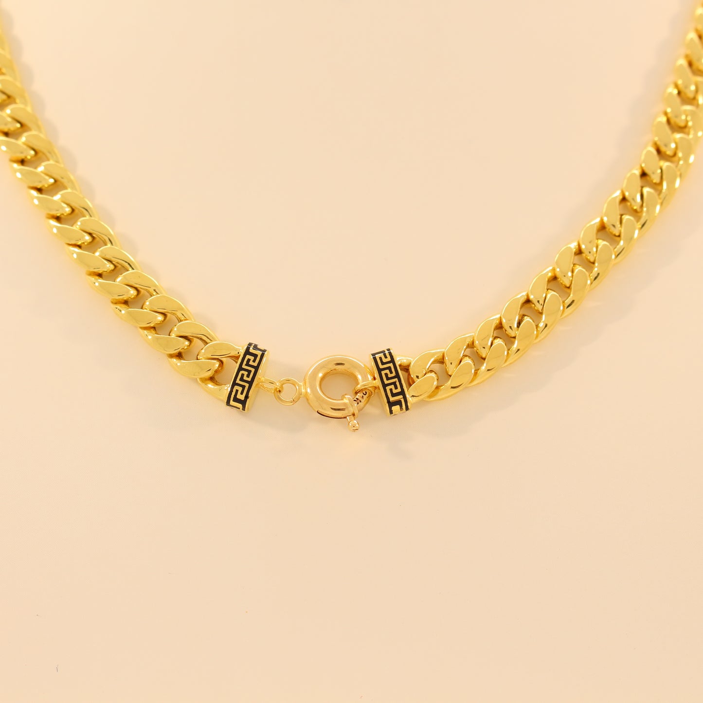 21K Gold Double Sided Cuban Link Set