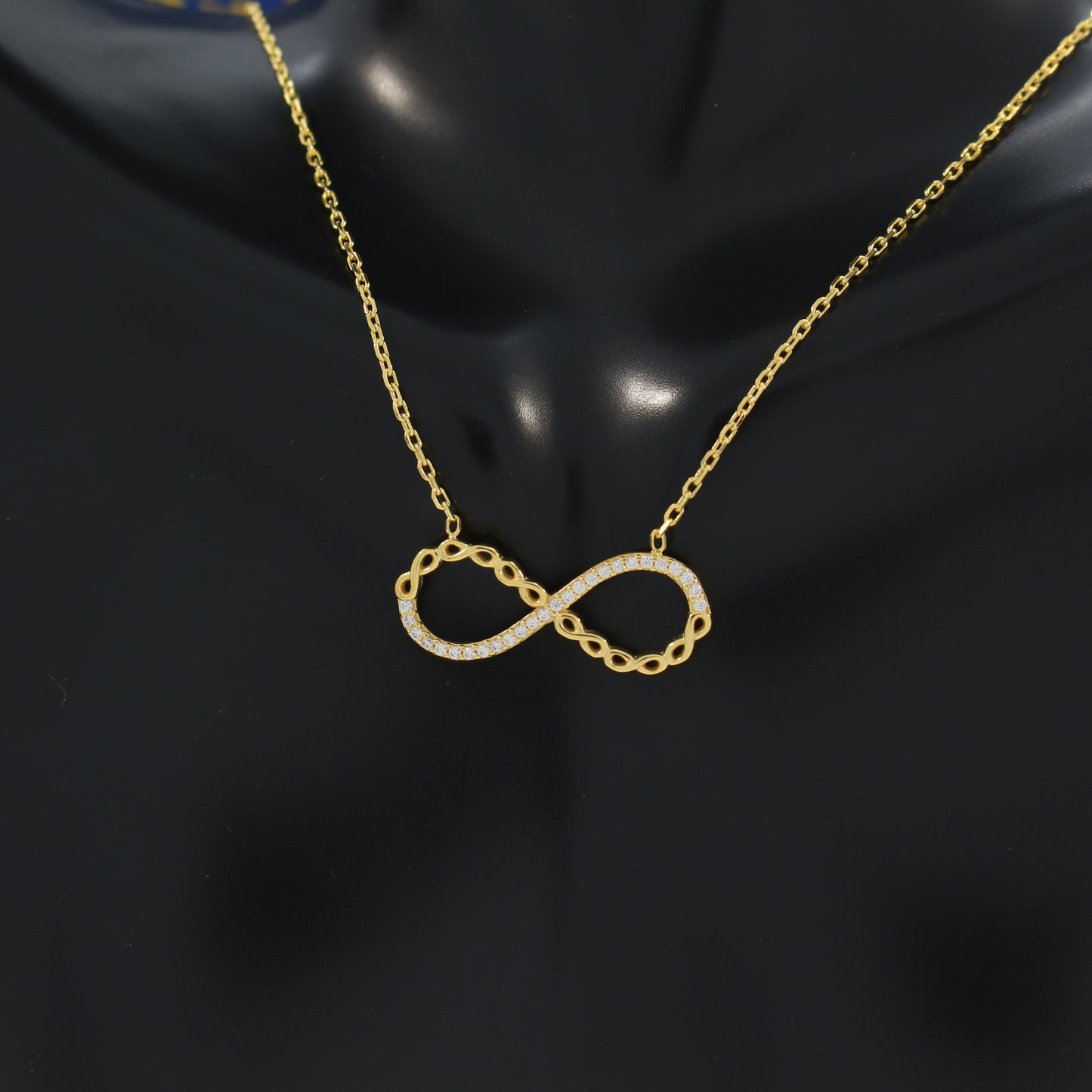 21K Gold Infinity Necklace