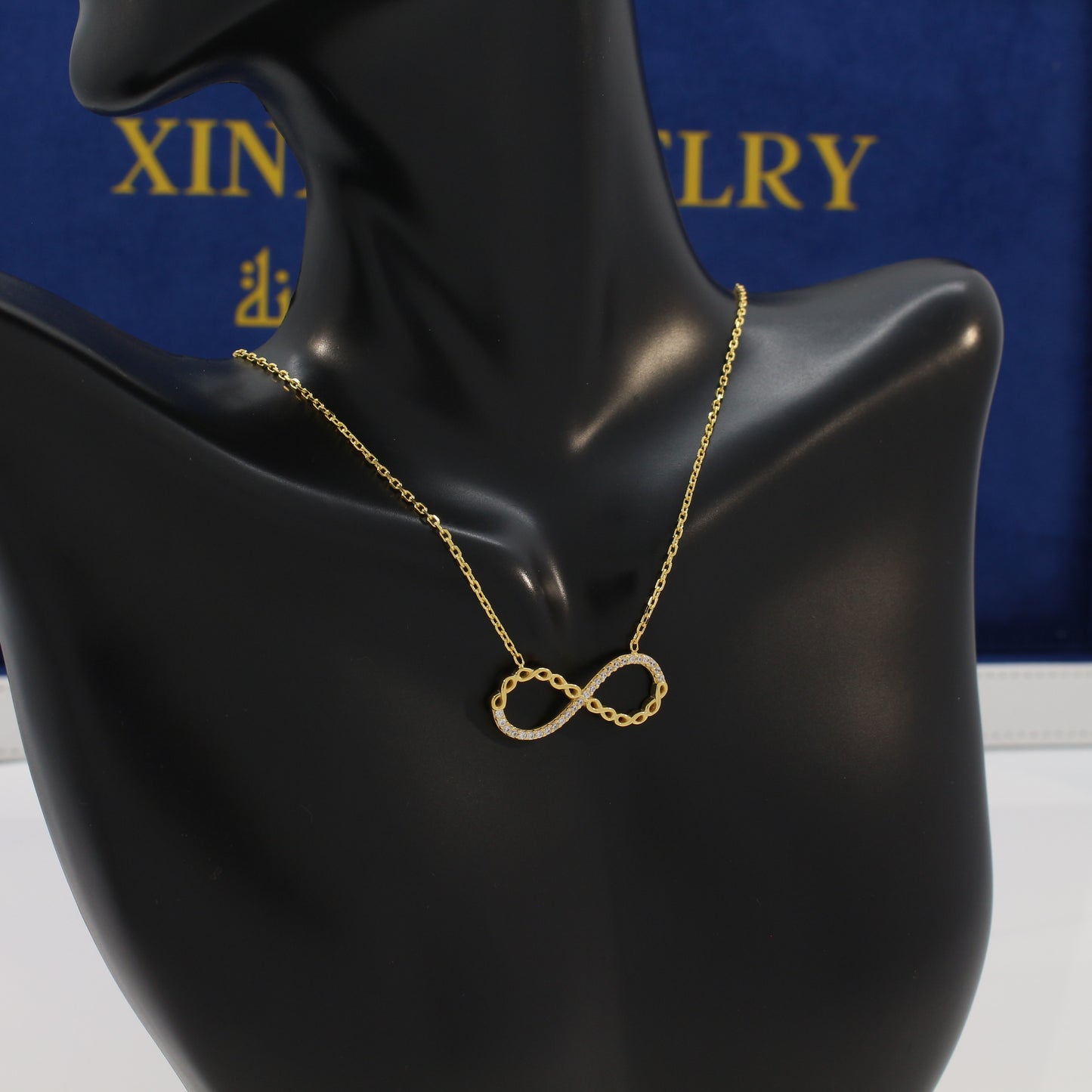 21K Gold Infinity Necklace