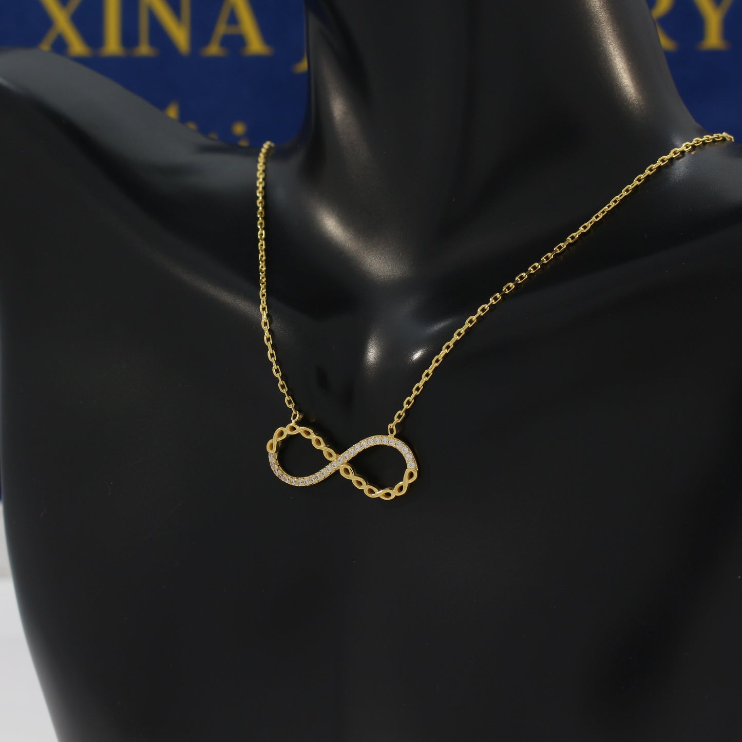 21K Gold Infinity Necklace