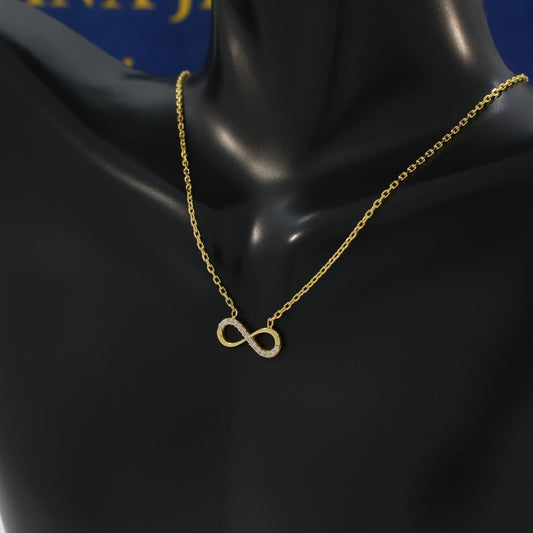 21K Gold Infinity Necklace