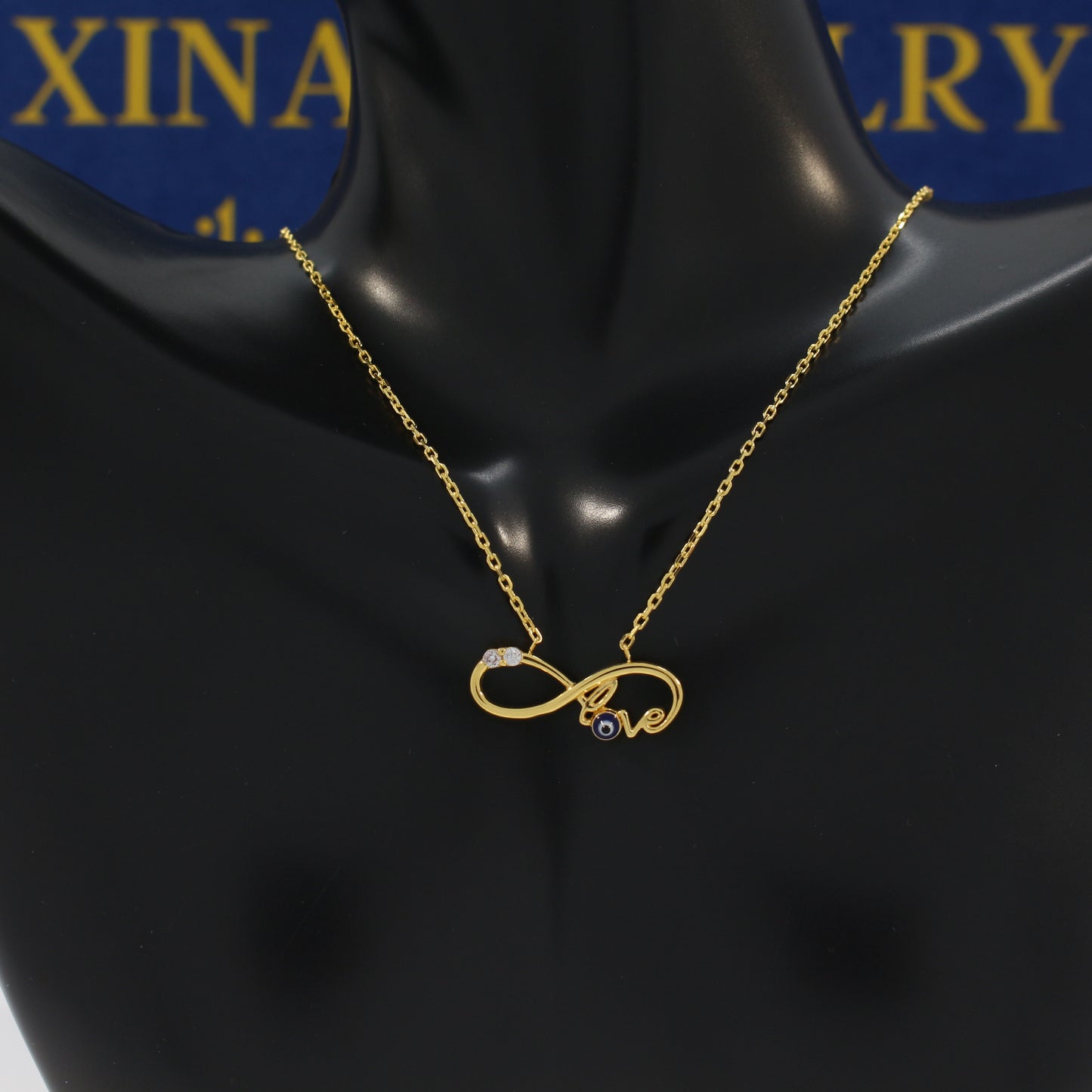 21K Gold Infinity Necklace