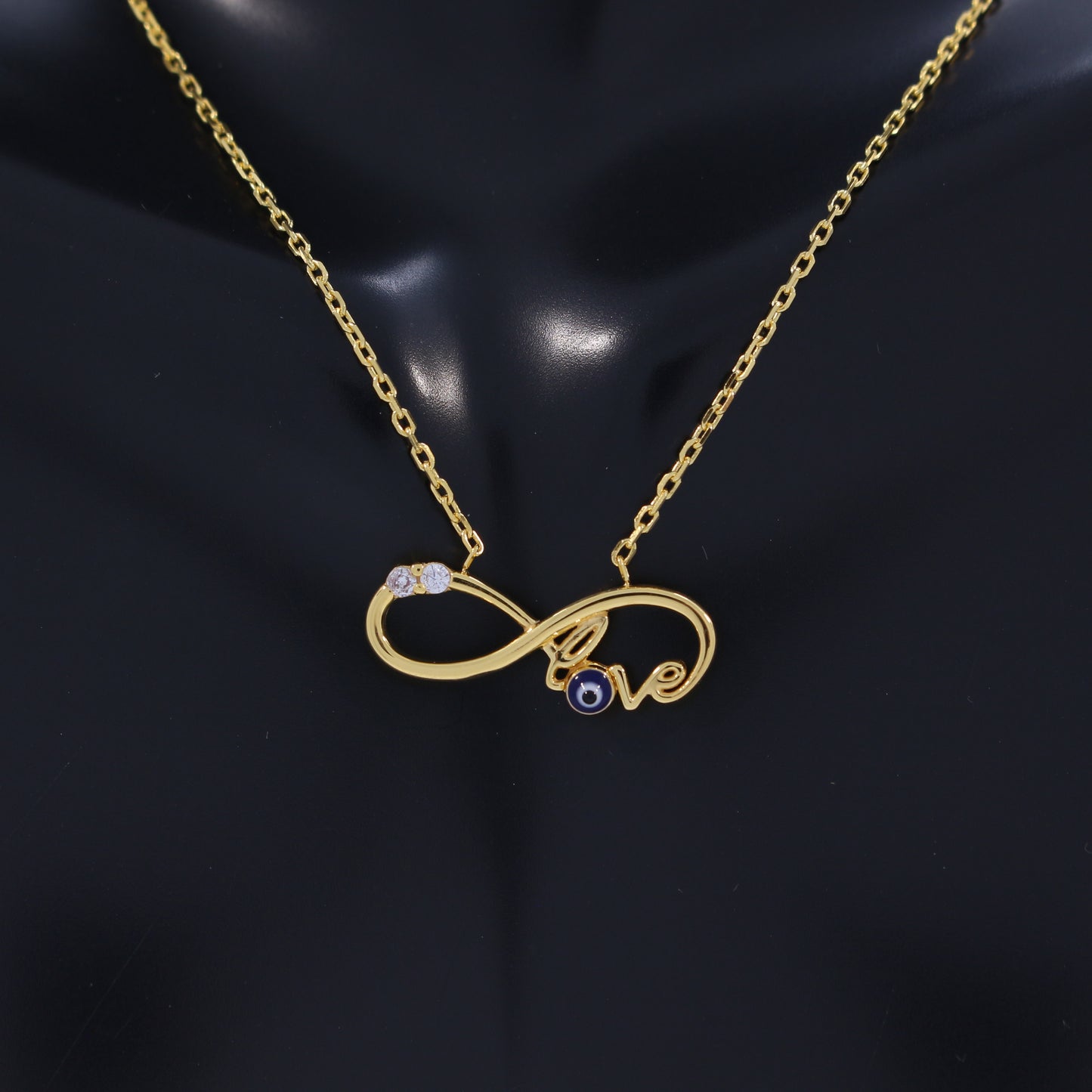 21K Gold Infinity Necklace