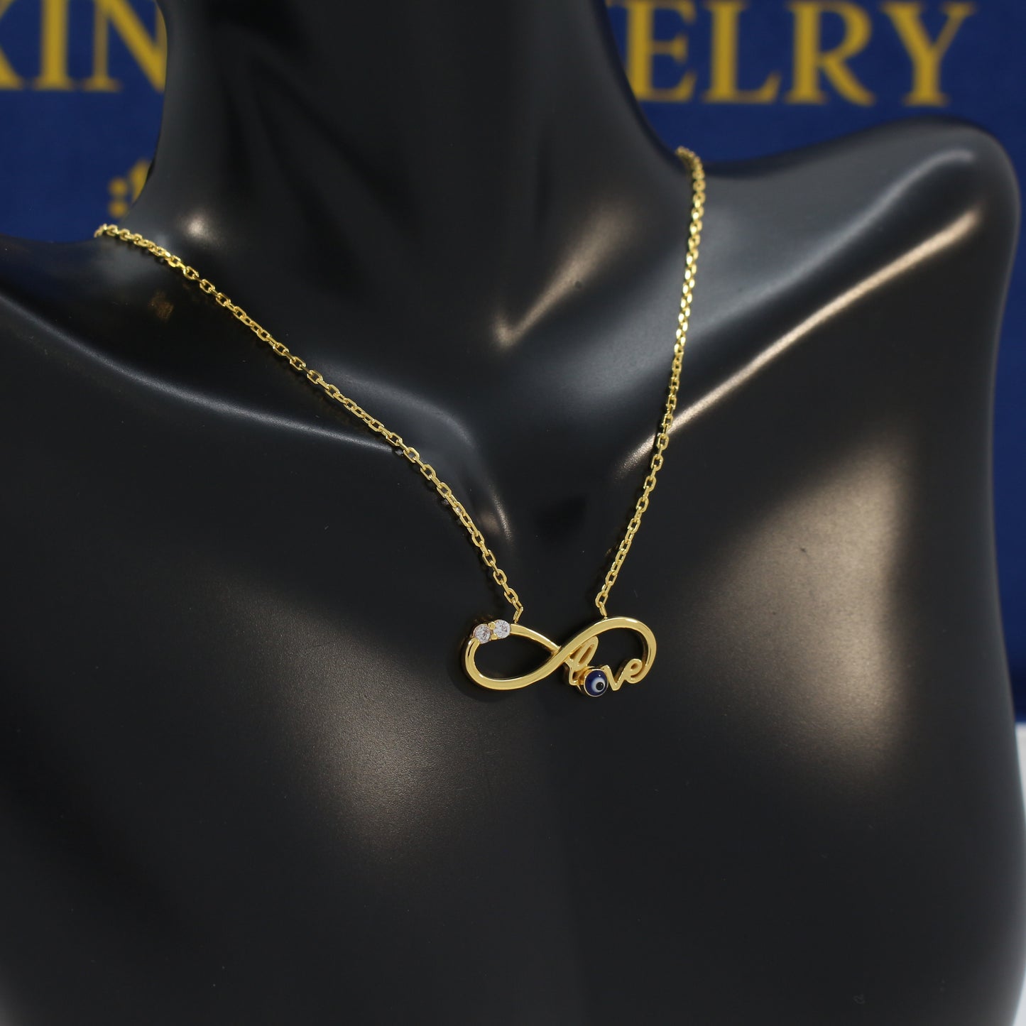 21K Gold Infinity Necklace