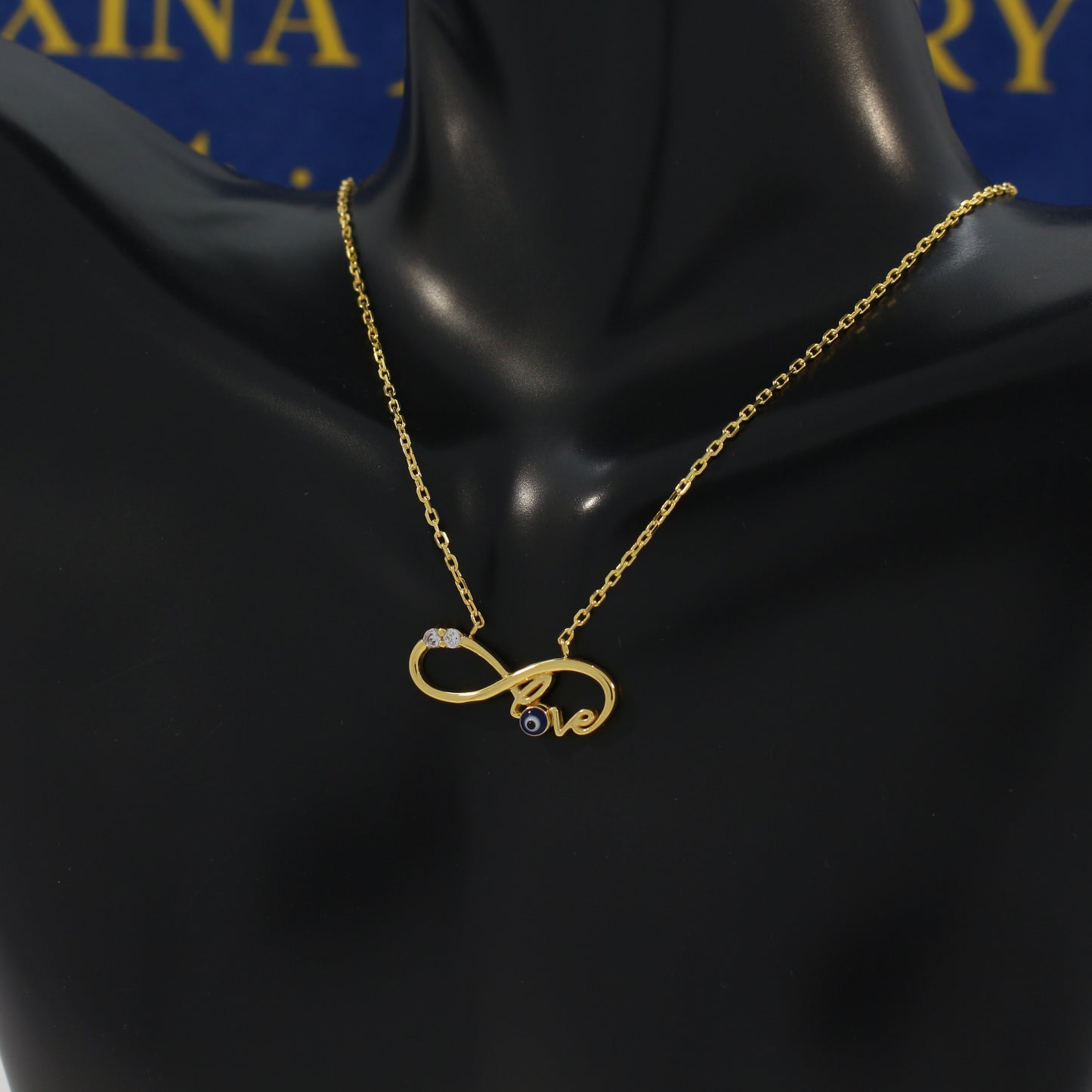 21K Gold Infinity Necklace