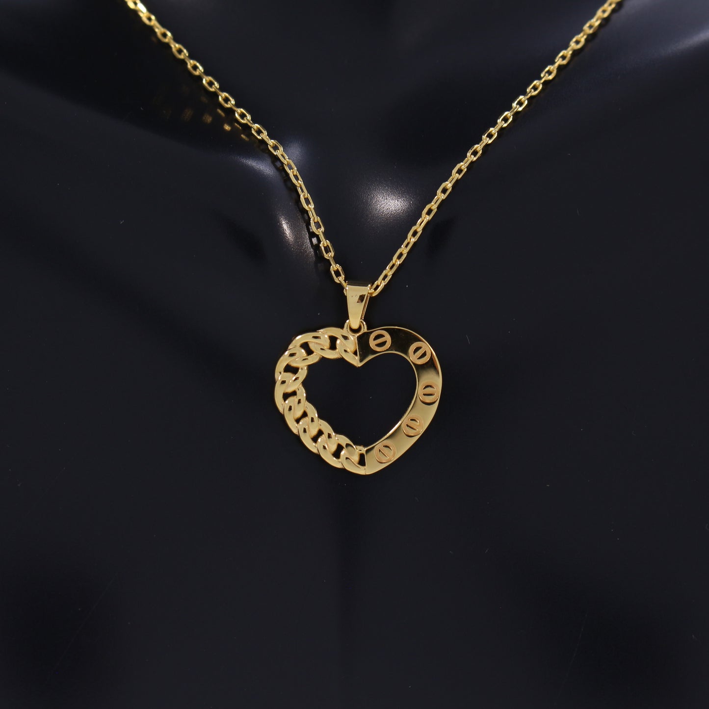 21K Gold Heart Necklace