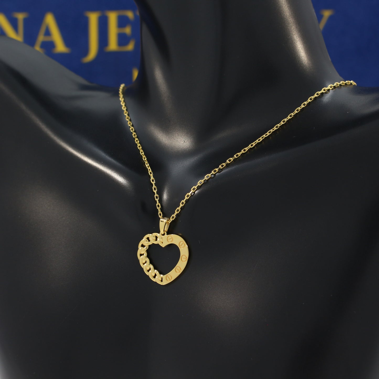 21K Gold Heart Necklace