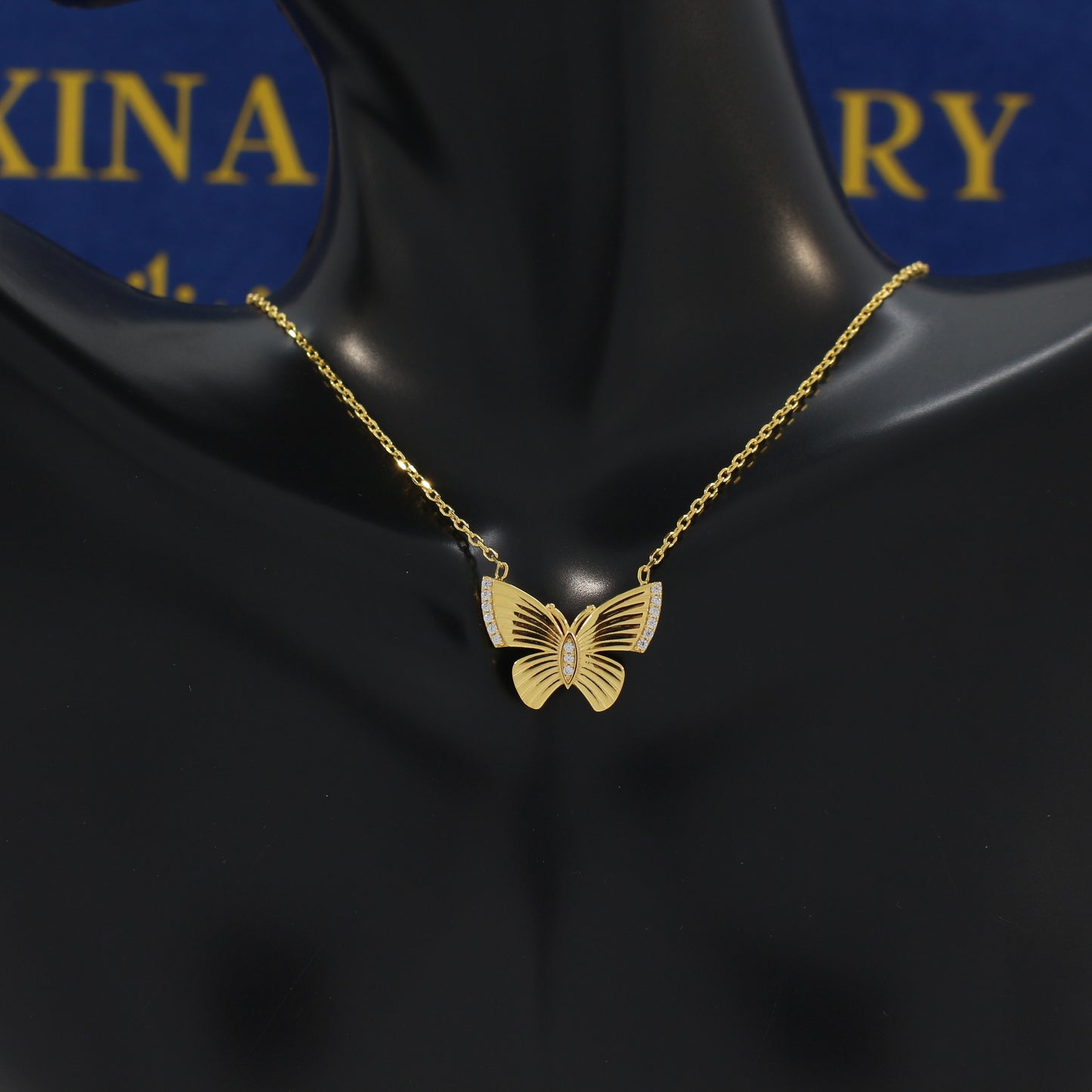 21K Gold Butterfly Necklace