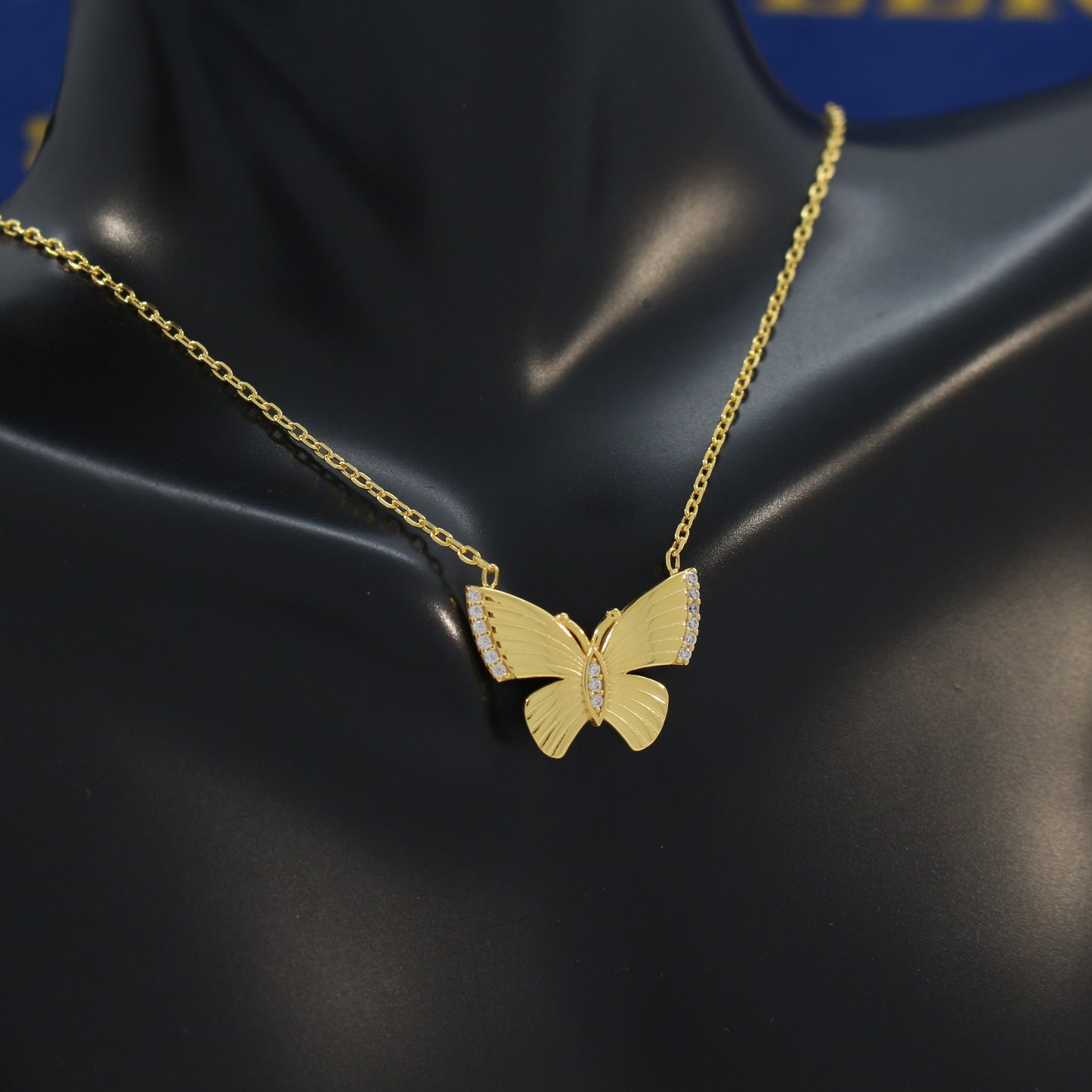 21K Gold Butterfly Necklace