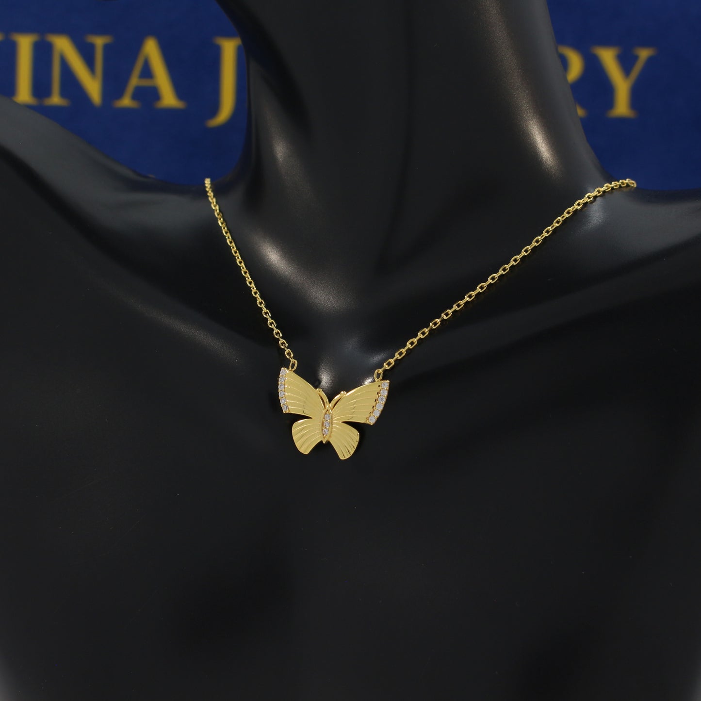 21K Gold Butterfly Necklace