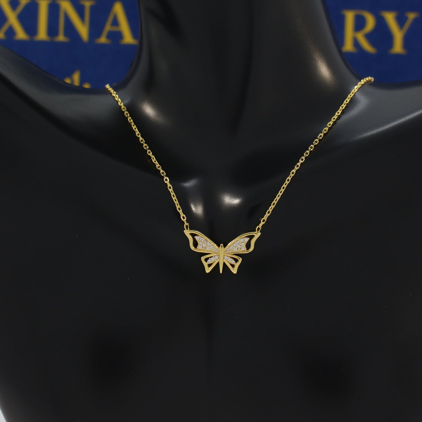 21K Gold Butterfly Necklace