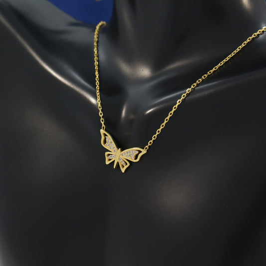 21K Gold Butterfly Necklace