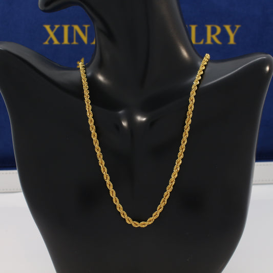 21K Gold Rope Chain (1.8-1.9mm)