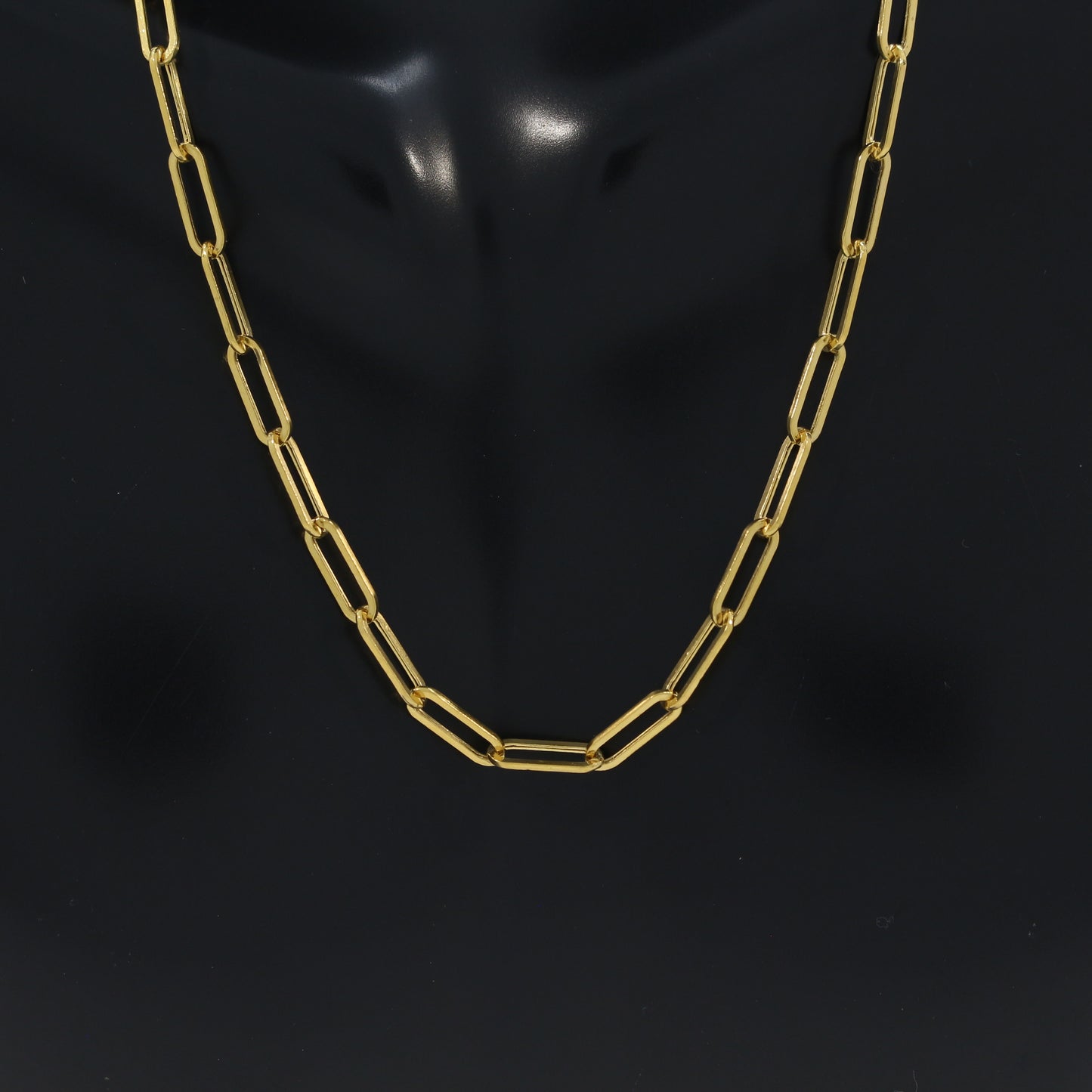 21K Gold Paperclip Chain (2.6-3.2mm)