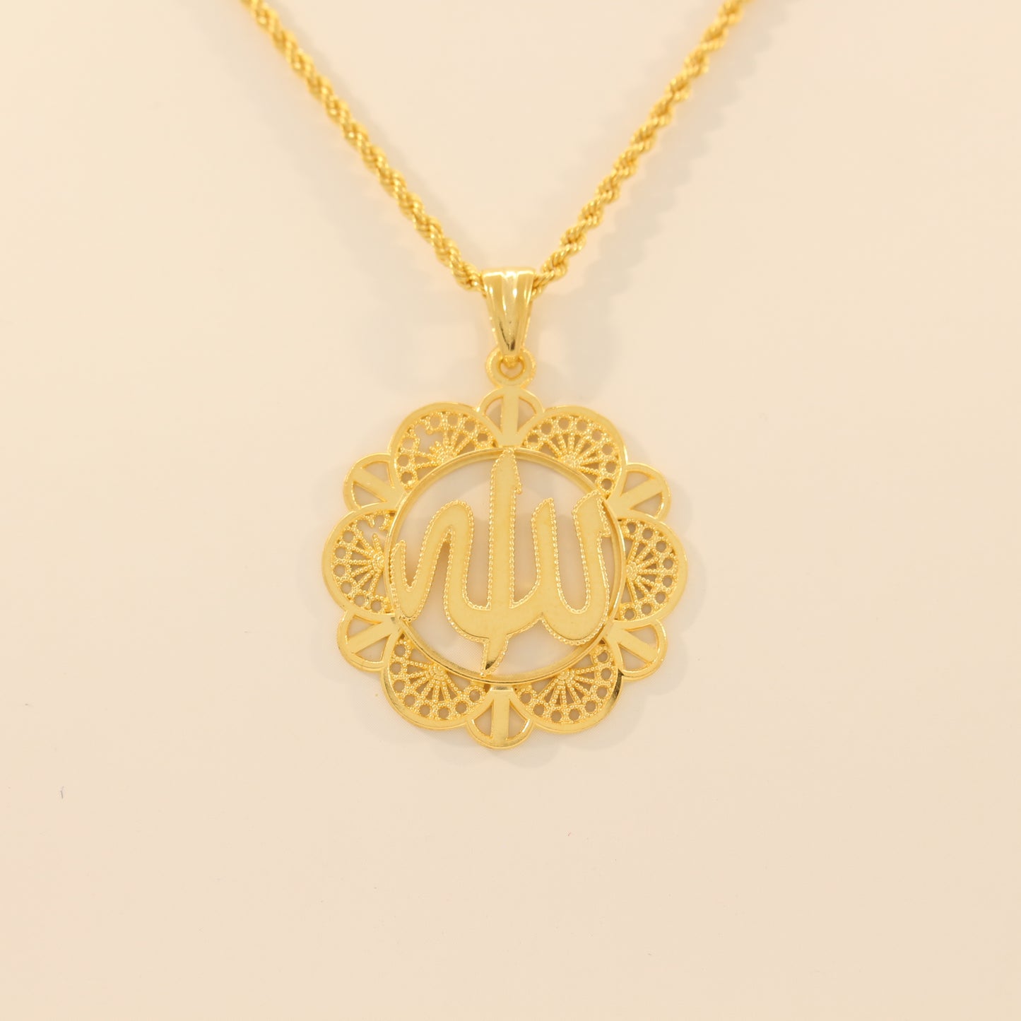 21K Gold Allah Necklace