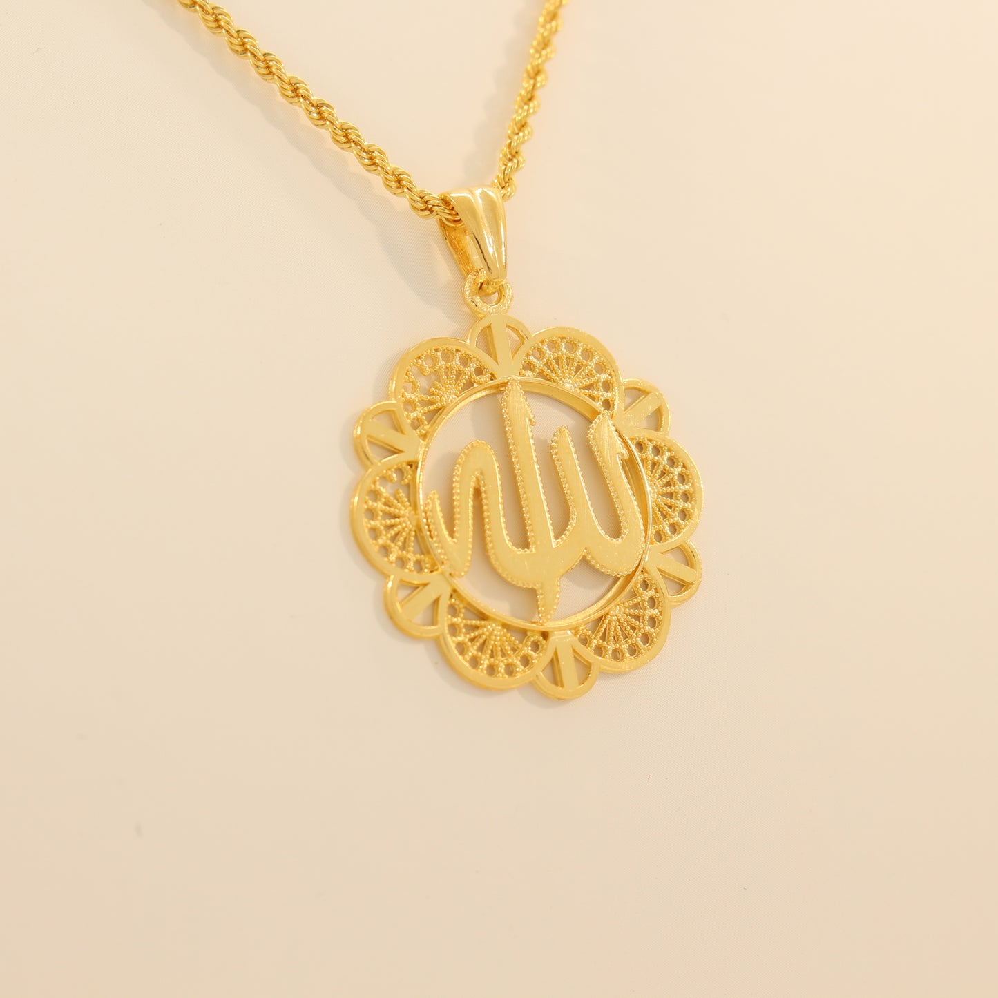 21K Gold Allah Necklace