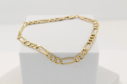 14K Figaro Bracelet