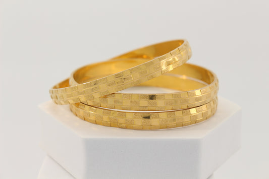 21K Gold Fancy Bangles