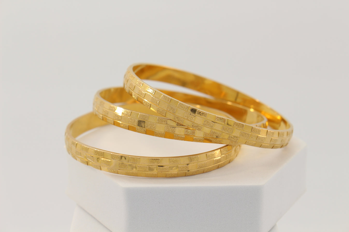 21K Gold Fancy Bangles