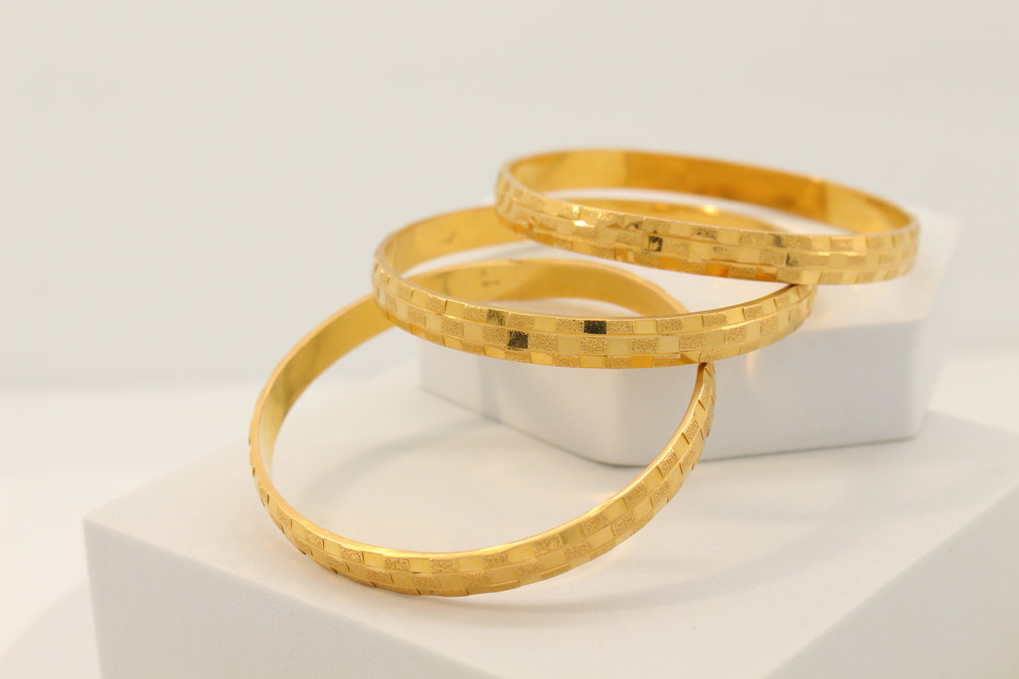 21K Gold Fancy Bangles