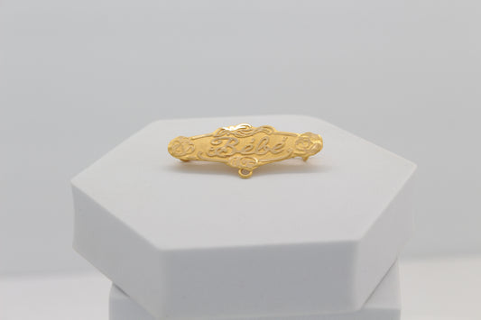 21K Gold "Bebe" Brooch Pin
