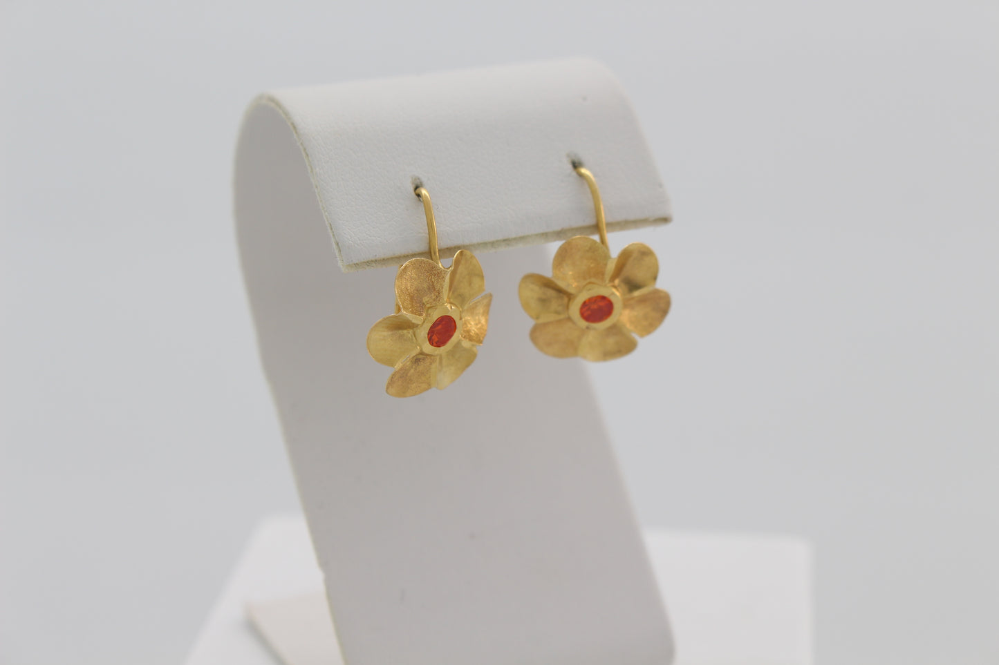 21K Gold Flower Earrings