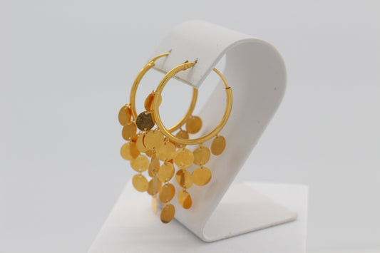 21K Gold Hoop Earrings