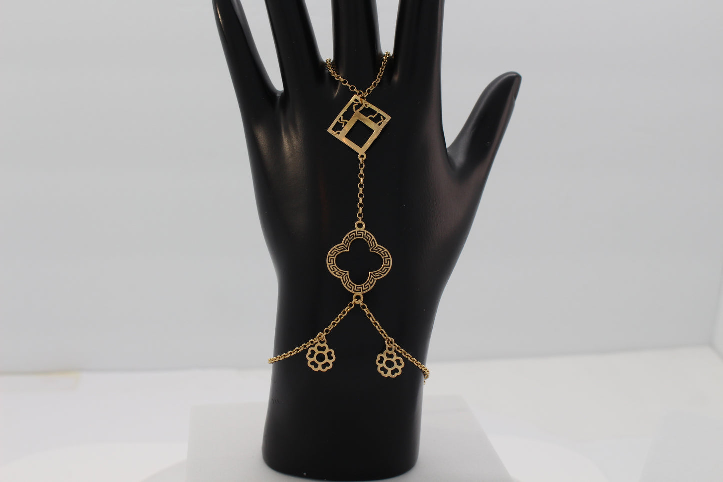 21K Gold Finger-Chain Bracelet