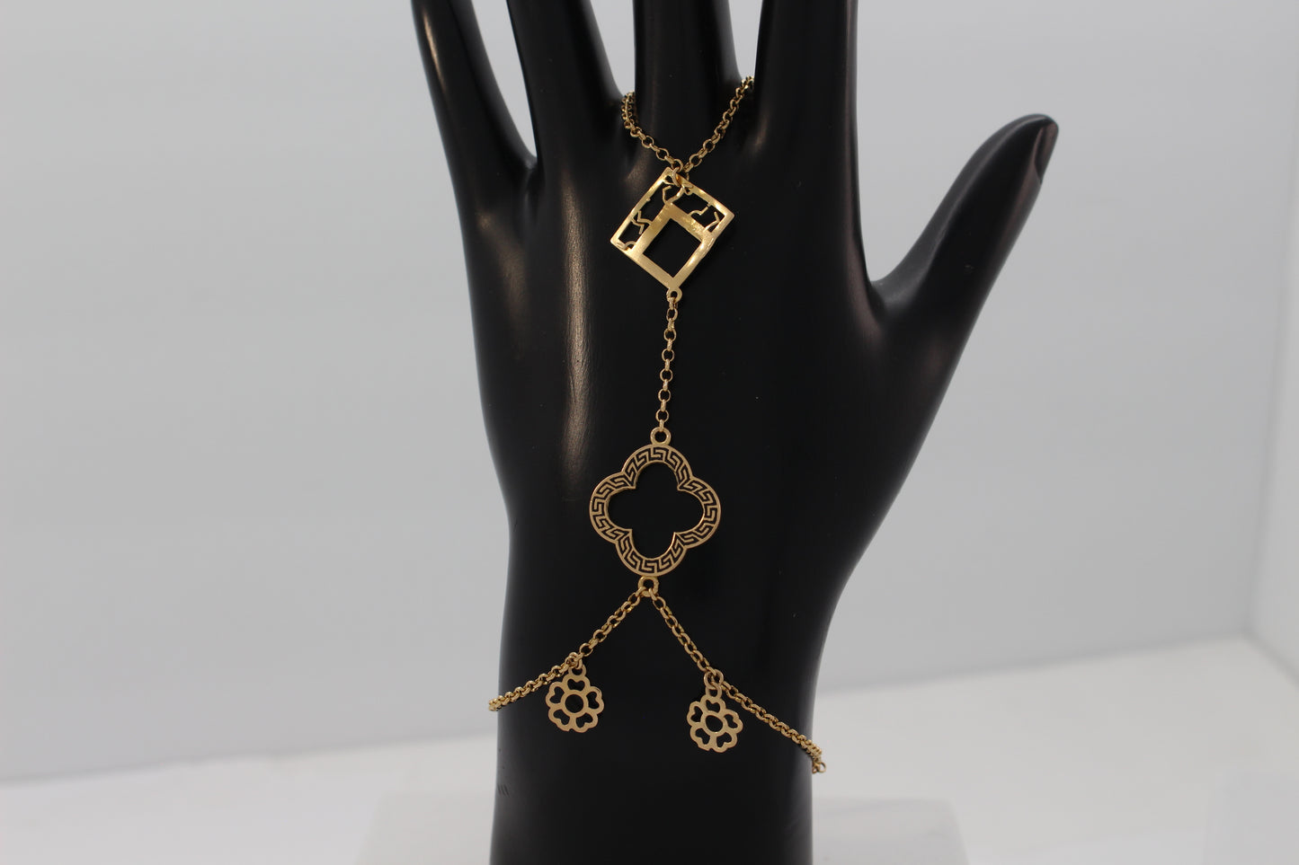 21K Gold Finger-Chain Bracelet