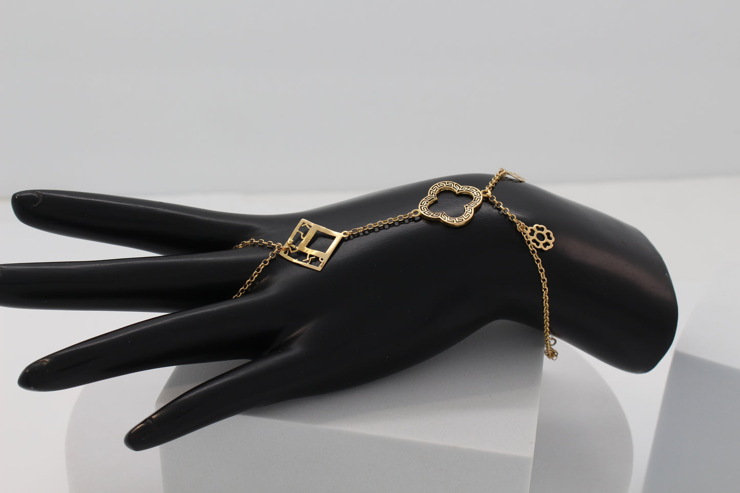 21K Gold Finger-Chain Bracelet