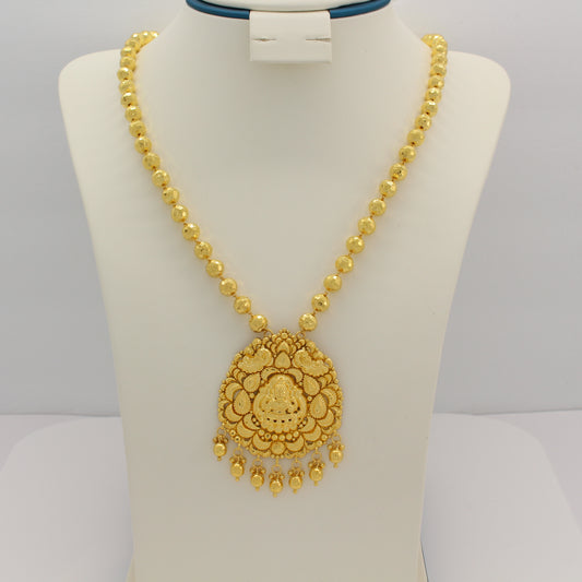 24K 999 Gold Beaded Buddha Necklace